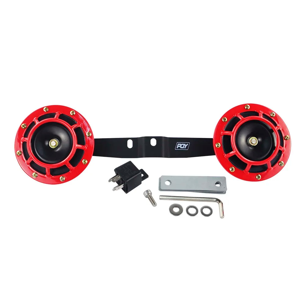 WLR - 2pcs 12v 115DB Super Loud Compact Electric Blast Tone Air Horn Kit with Horn bracket For 2002-2007 SUBARU WRX/STI