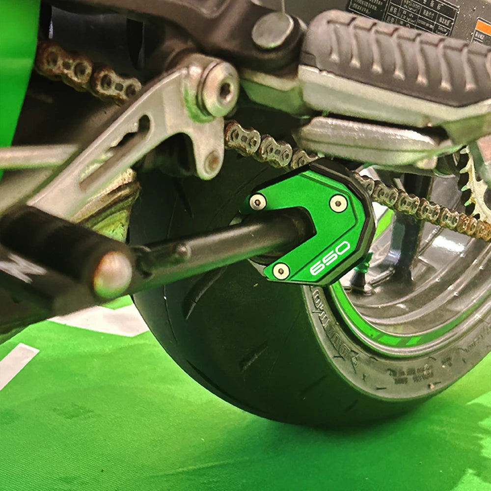 For KAWASAKI Z 650 800 900 1000 Z900 Z650 RS Z1000 SX Ninja 650 1000 Motorcycle Side Stand Enlarged Plate Kickstand Accessories
