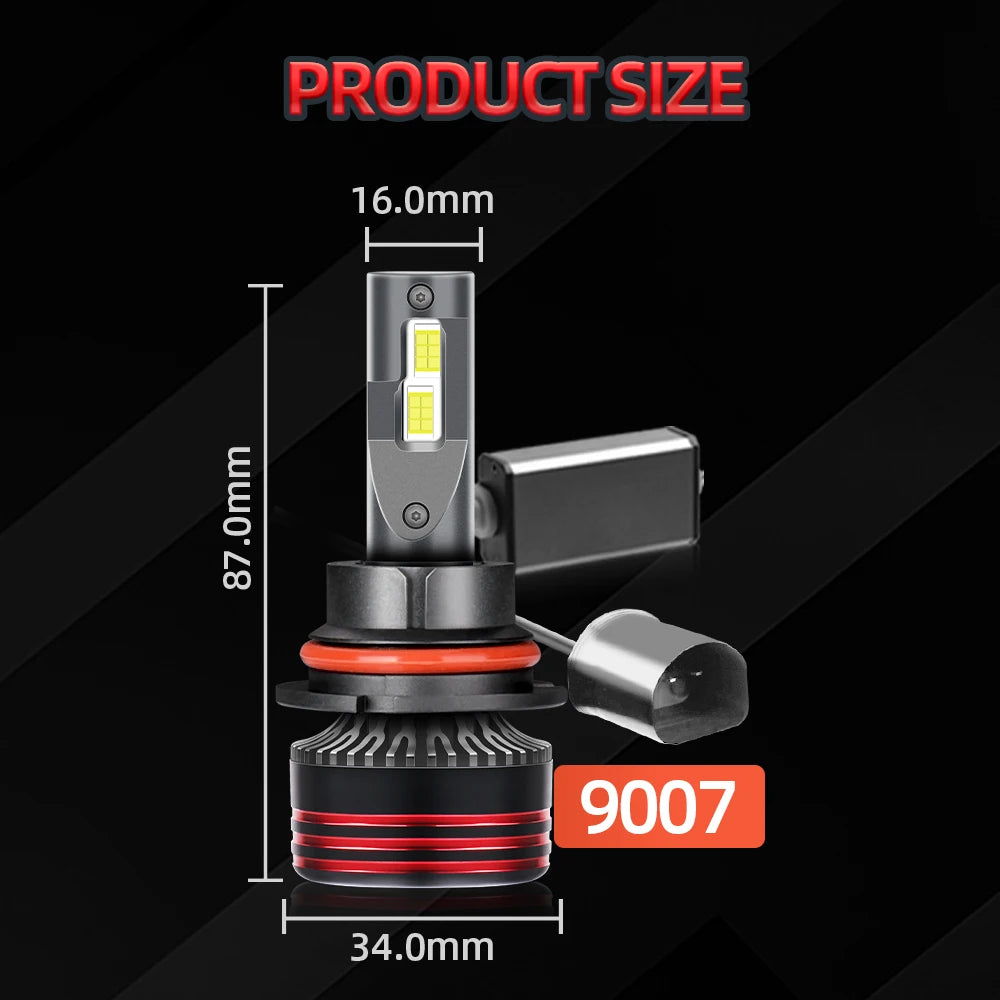H11 Canbus LED Headlight  Bulbs 9005/HB3 9006/HB4 H1 H4 H7 H13 9004 9007 6500K White Singel Copper Tube Auto Light Bulbs