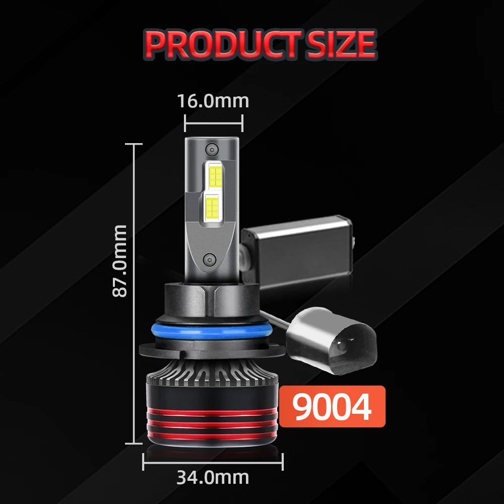 H11 Canbus LED Headlight  Bulbs 9005/HB3 9006/HB4 H1 H4 H7 H13 9004 9007 6500K White Singel Copper Tube Auto Light Bulbs