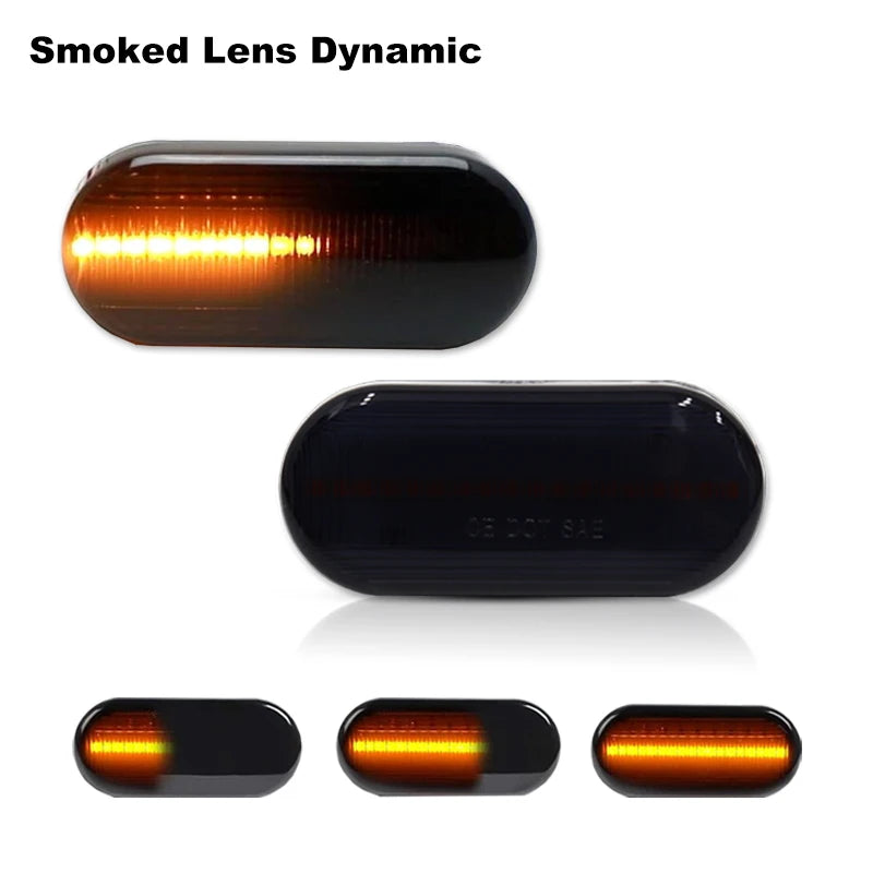For VW Golf 3 4 MK3 MK4 Passat 3BG Polo 6N 9N Bora Vento Dynamic Side Marker Turn Signal Sequential Blinker Light