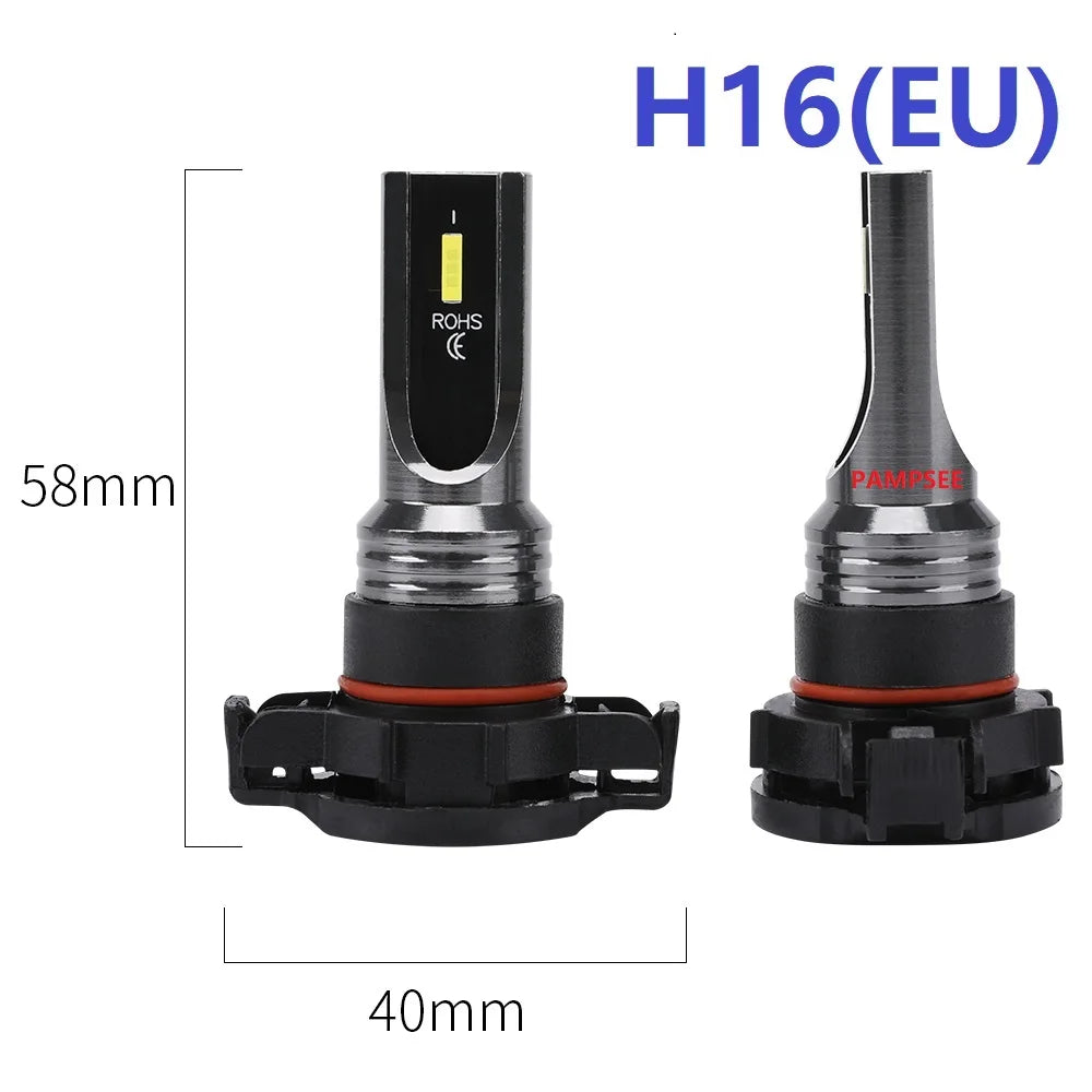 2Pcs H4 H7 H11 H10 LED Car Headlight Bulbs 3000K 6000K PSX24W 9005 HB3 9006 HB4 H8 H1 H3 Auto Lights Automobile Driving Fog Lamp