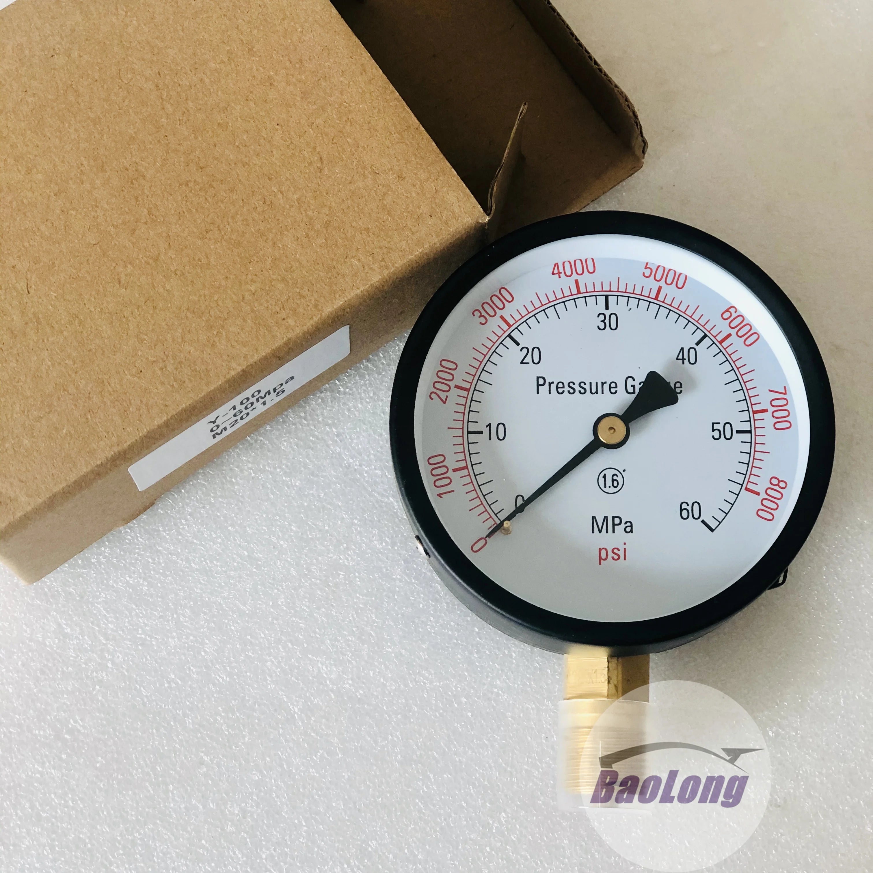 0-60Mpa Pressure Gauge for S60h Diesel Injector Nozzle Tester 0-8000Psi Pressure Meter Testing Tool