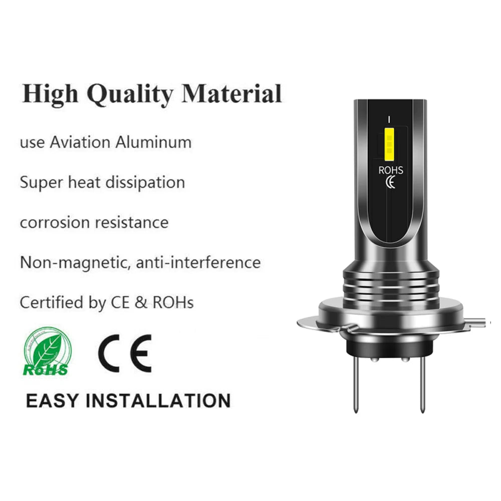 2Pcs H4 H7 H11 H10 LED Car Headlight Bulbs 3000K 6000K PSX24W 9005 HB3 9006 HB4 H8 H1 H3 Auto Lights Automobile Driving Fog Lamp