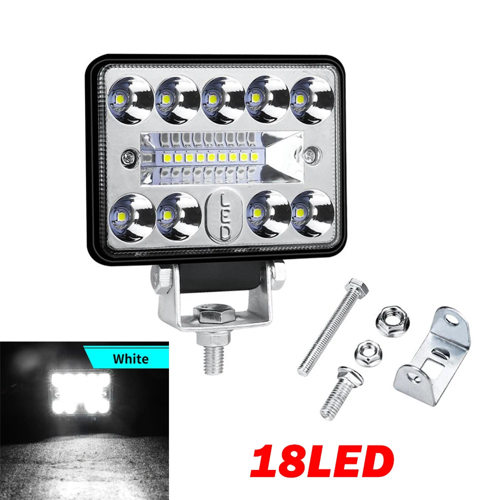 ALFU 2/1PCS 18/36/48/68 LED Waterproof 200W LED Work Light Bar Flood Spot Combo Driving Lamp Car Truck Offroad