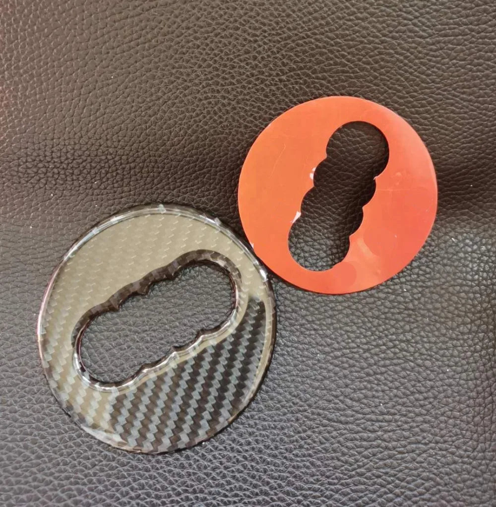 Car Carbon Fiber Steering Wheel Logo Sticker Frame Cover For Audi A1 A3 A4 A5 A6 A7 Q3 A6 C7 Q5 A8 Q7 B6 B7 Auto Accessories