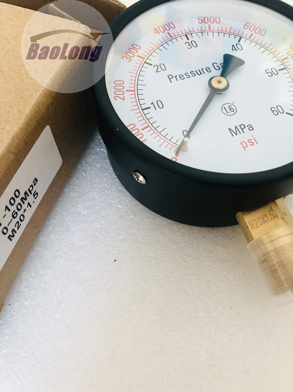 0-60Mpa Pressure Gauge for S60h Diesel Injector Nozzle Tester 0-8000Psi Pressure Meter Testing Tool