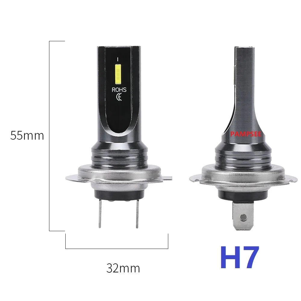 2Pcs H4 H7 H11 H10 LED Car Headlight Bulbs 3000K 6000K PSX24W 9005 HB3 9006 HB4 H8 H1 H3 Auto Lights Automobile Driving Fog Lamp