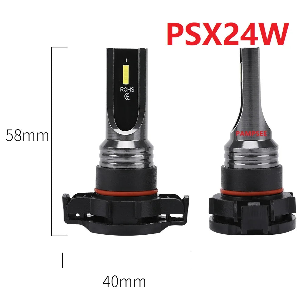 2Pcs H4 H7 H11 H10 LED Car Headlight Bulbs 3000K 6000K PSX24W 9005 HB3 9006 HB4 H8 H1 H3 Auto Lights Automobile Driving Fog Lamp