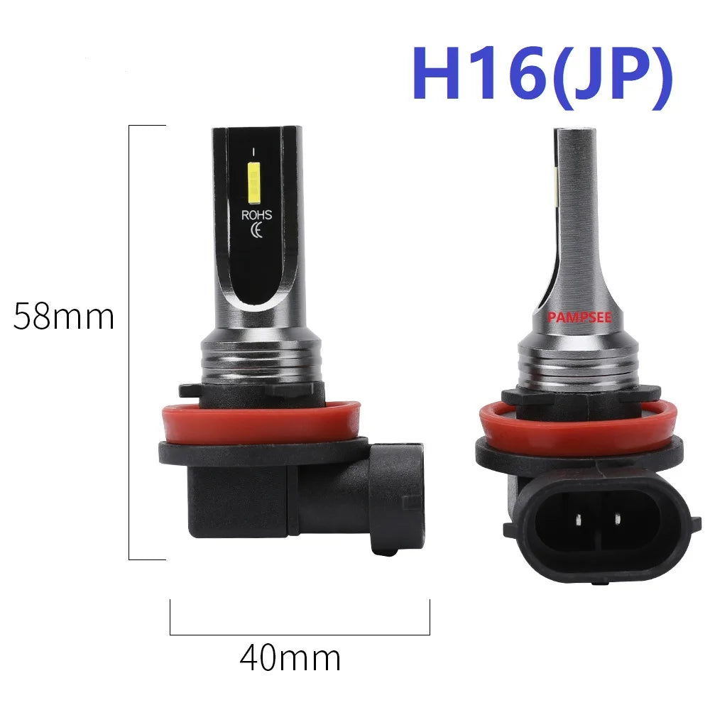 2Pcs H4 H7 H11 H10 LED Car Headlight Bulbs 3000K 6000K PSX24W 9005 HB3 9006 HB4 H8 H1 H3 Auto Lights Automobile Driving Fog Lamp