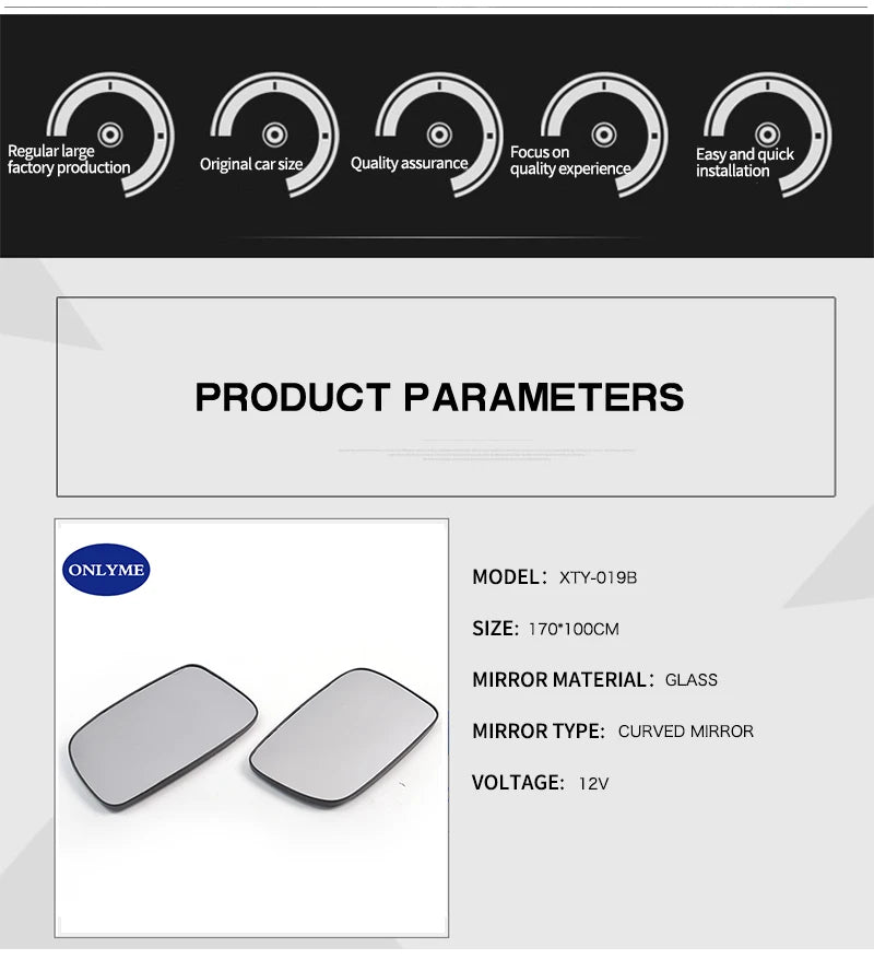 Car Convex Heated Mirror Glass For Toyota Corolla 2004 2005 2006 2007 Prius (04 05 06 07 08 09)  Asian Version