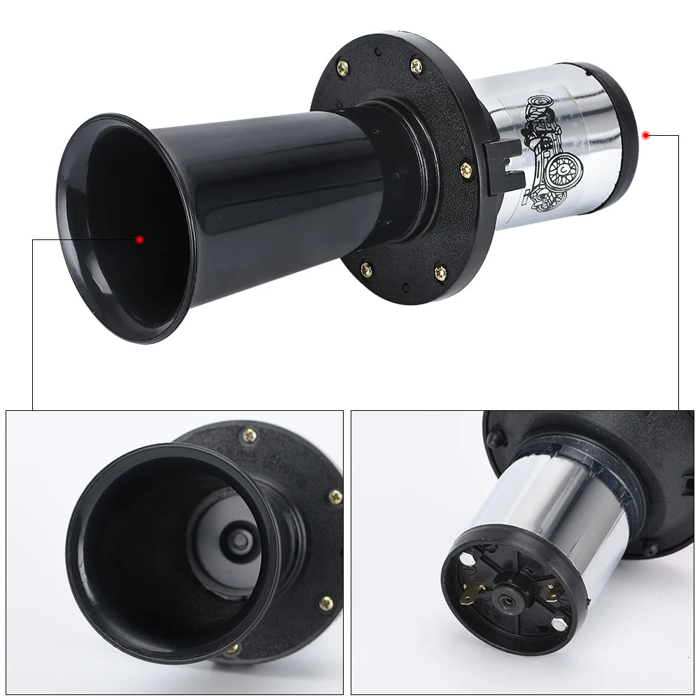 Car Air Horn Antique Ahooga Klaxon 12V Vintage OO-GA Classical for Ford Model T Style Old School Chrome 115DB Motorbike WLR-LB03