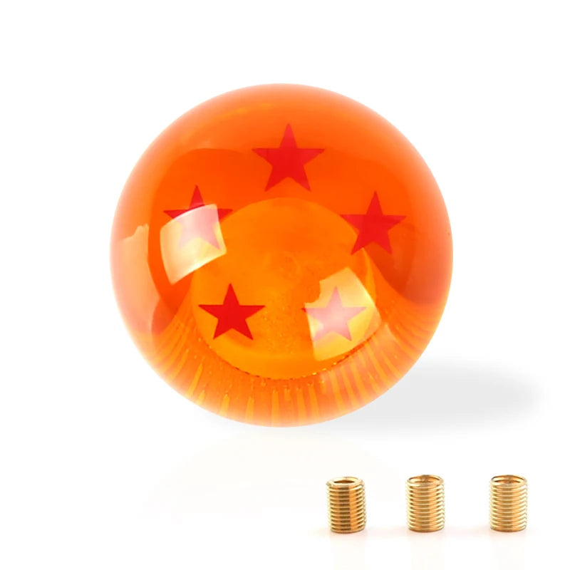 Universal Auto Shift Knob RARE Star BALL Z Orange BALL 54mm Diameter Gear SHIFT KNOB 1-7 STARS