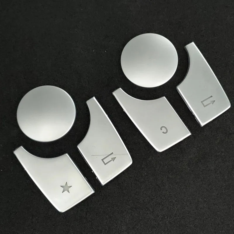 3Pcs/Set Car Console Multimedia Knob Switch Button Cover Sticker For Mercedes Benz A B Class CLA GLA W176 W246 C117 W117 X156