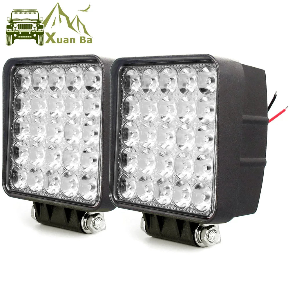 5 Inch Square Led Work Light Bar 12V 24V For Car 4x4 Offroad Motorcycle Tractor Boat Truck Excavator Flood Beam Driving Lights