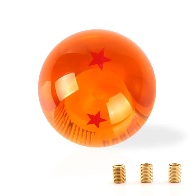 Universal Auto Shift Knob RARE Star BALL Z Orange BALL 54mm Diameter Gear SHIFT KNOB 1-7 STARS