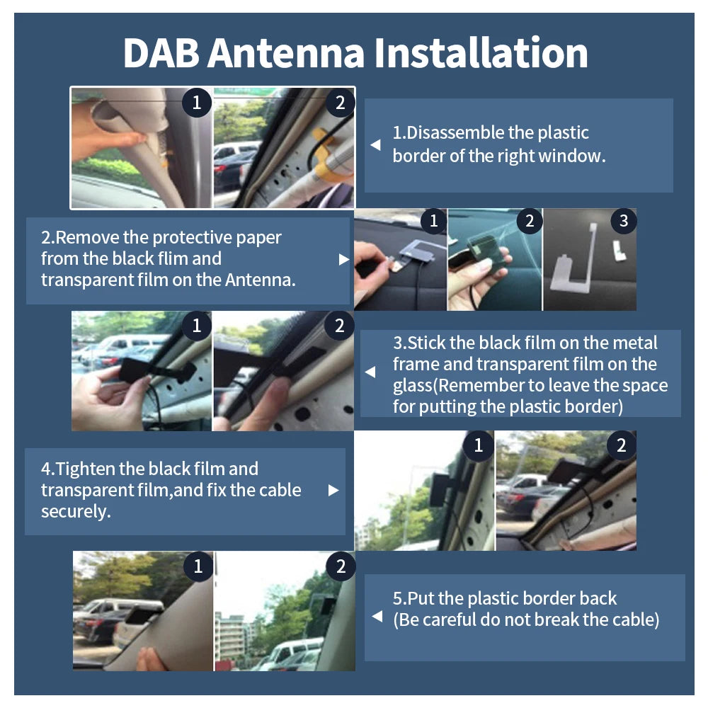 DAB+ Antenna for Android Car Radio With USB Adapter GPS Stereo DAB Receiver Player Automatic Scan Support Channel List LOGO