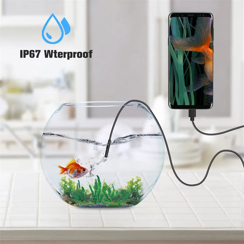 5.5MM Android Endoscope Camera 3 IN1 Micro USB Type C Borescope Mini Camera Waterproof LED Car Inspection For HUAWEI XIAOMI PC