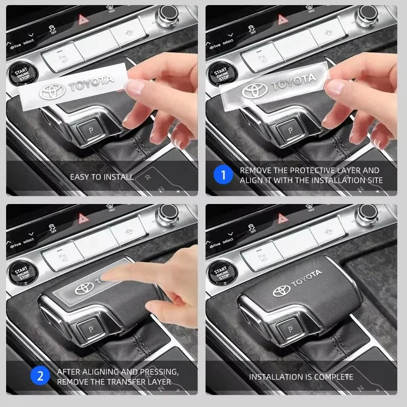 Metal Creative Car Emblem Badge Waterproof Dirt-proof Stickers For Toyota Corolla Camry RAV4 Yaris Hilux Crown TRD prius