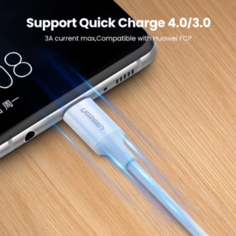 Ugreen PD 60W USB C to USB Type-C Cable QC4.0 3.0 Fast Charge Data Cable for Macbook Samsung S20 S9 USB C Cable for iPhone 15
