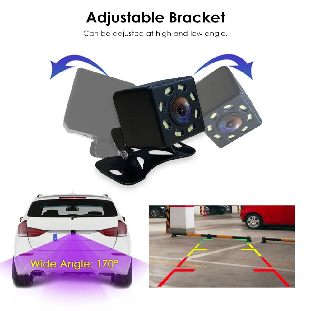 New Car Rear View Camera Night Vision Reversing Auto Parking Camera CCD Waterproof LED Auto Backup Monitor 170 Degree HD Video