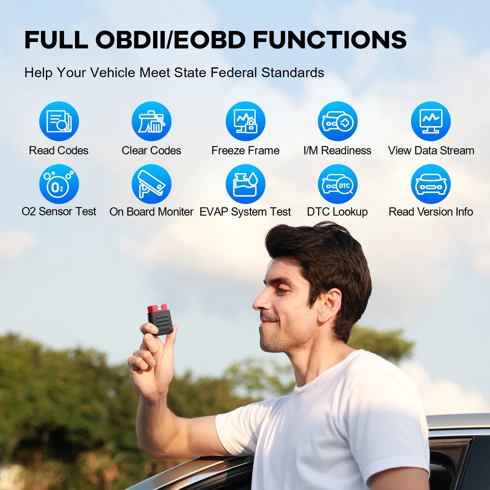 MUCAR BT200 Automotive OBD2 Scanner Car Diagnostics Full System OIL SAS Reset Auto Scan Erase Error Code Reader