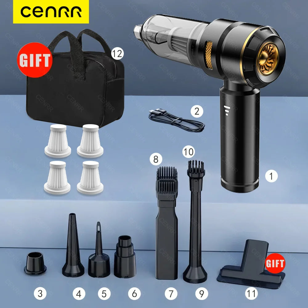 CENRR 998000PA Car Vacuum Cleaner Powerful Portable HandHeld Vacuum Cleaner For Car Wireless Cleaner Robot Car Accessories