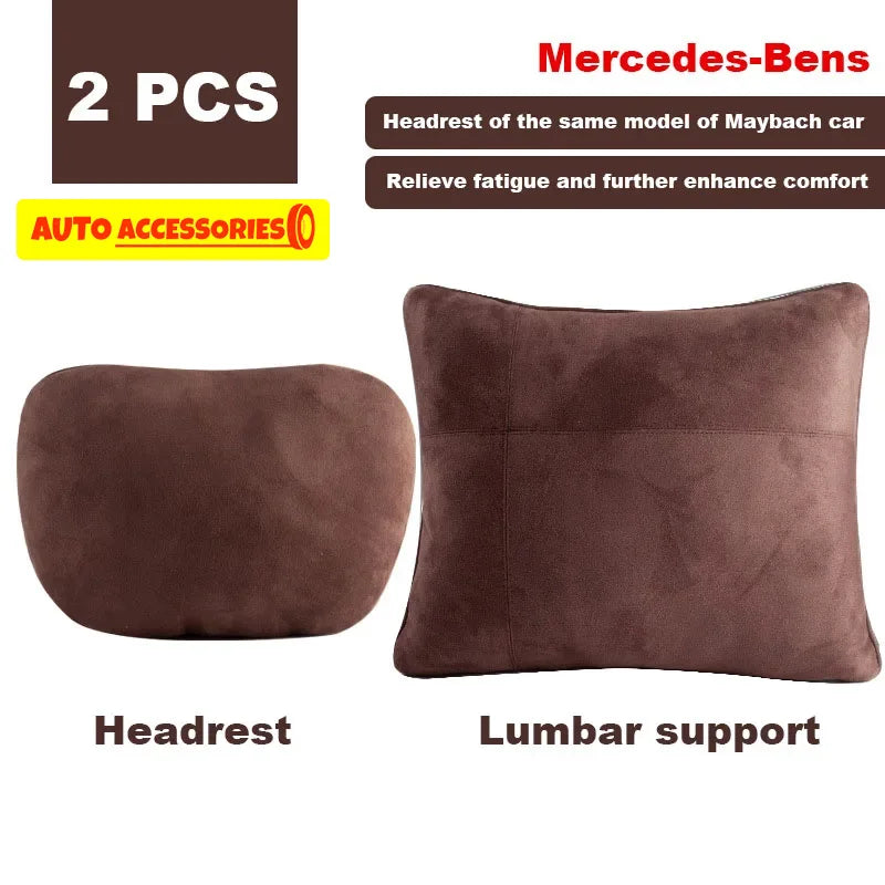 Car Headrest Neck Support Seat / Maybach Design S Class Soft Universal Adjustable Car Pillow Neck Rest Cushion High Quality