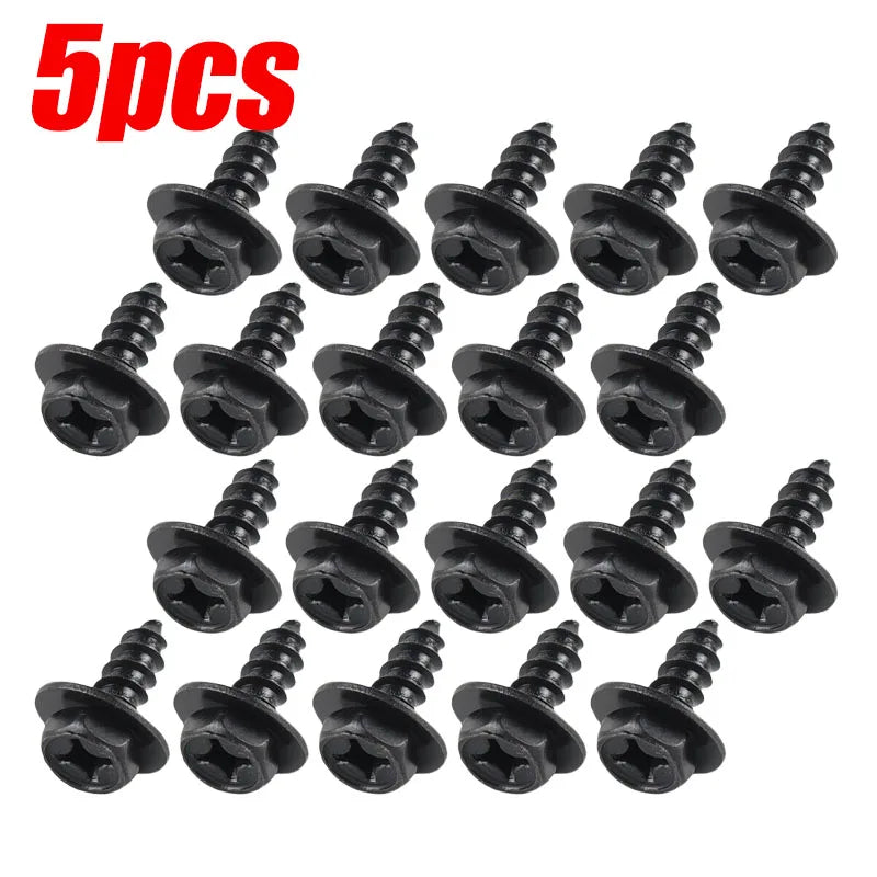 Universal Car Bumper Fender Fastener Clip Hex Head Self Tapping Screws Car Fender Splash Seal Guards Rivet Clip Screws Fasteners