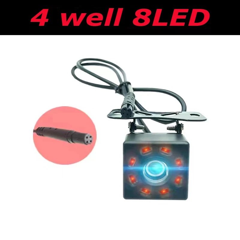 car dashcam 4-pin5-pin rear view camera redlight HD night vision backup waterproof wide-angle front and rear parking cameras