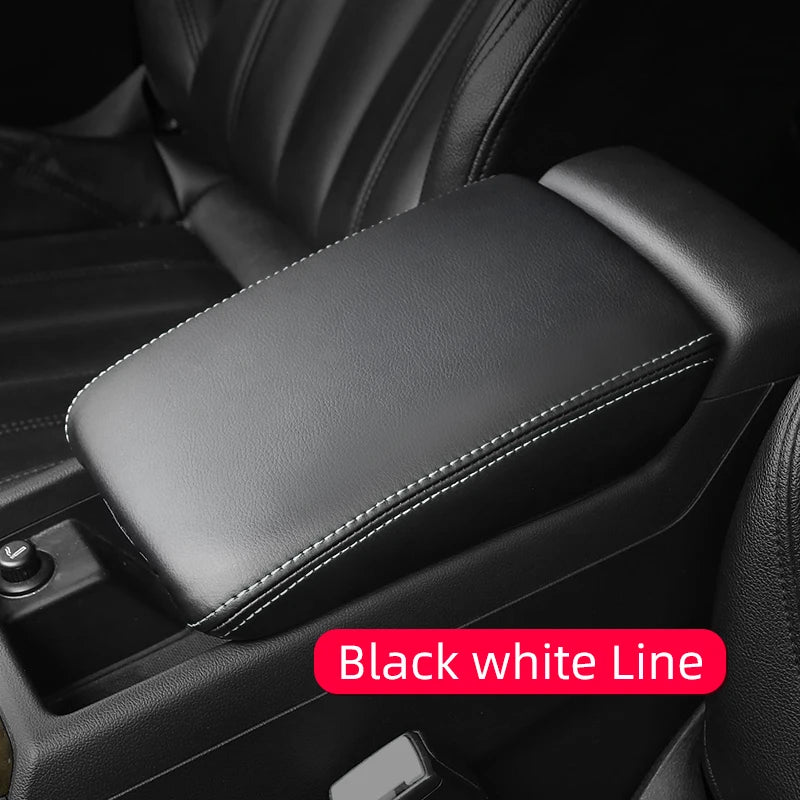 For Audi A4 B8 A5 2006-2012 2013 2014 2015 2016 Central Control Leather Armrest Box Protective Cover Car Interior Accessoires