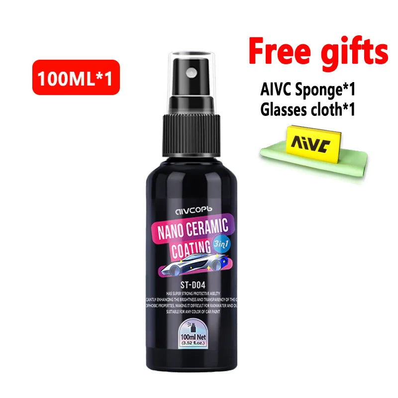 3 In 1 Ceramic Car Coating Spray Nano Ceramic Coating For Auto Paint Care Crystal Durable Protection Paintwork Shine Shield