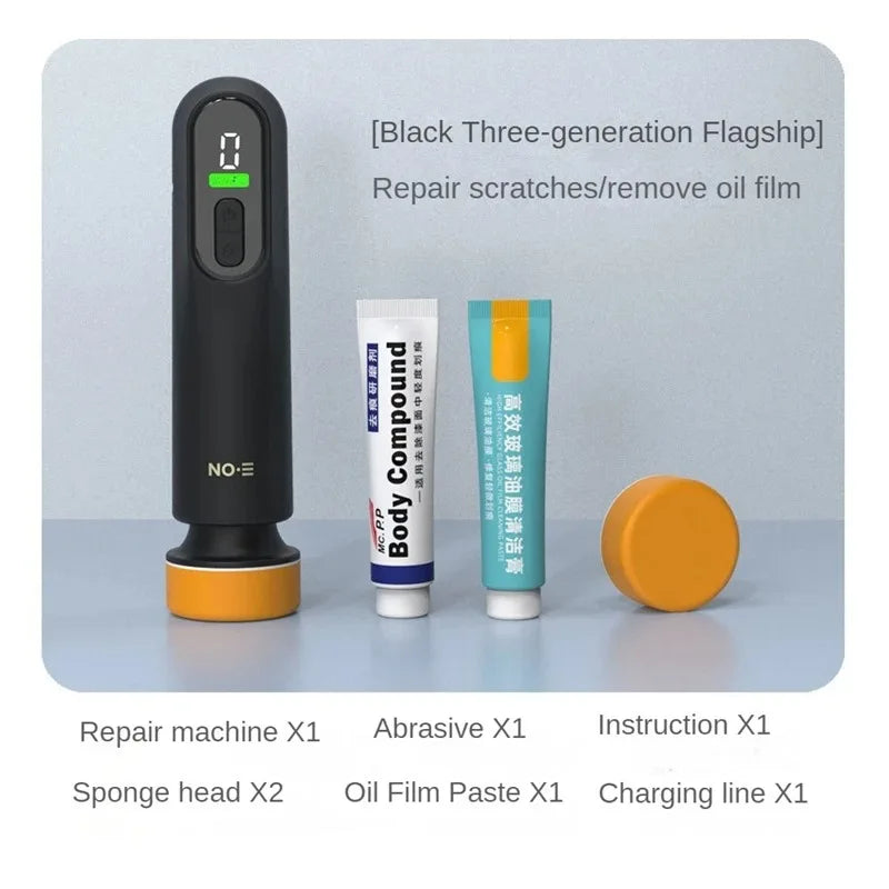 Wireless 12000RPM Car Polisher & Waxer 3 in 1 Sanding Machine for Paint Scratch Repair Windshield Oil Film Removal