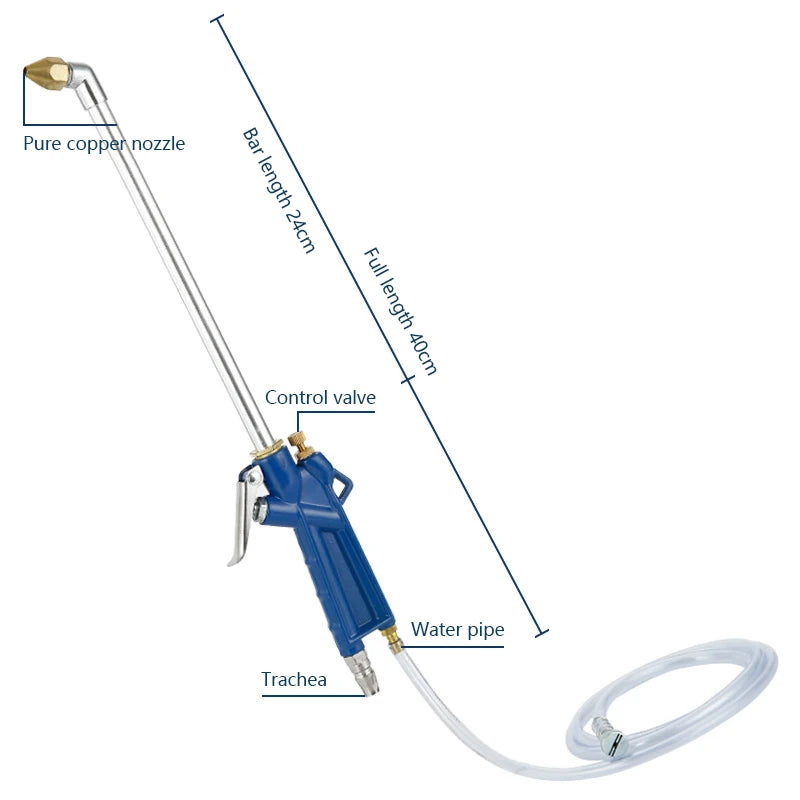 2 In 1 Pneumatic High Pressure Water/Air Gun Car Engine Oil Cleaning Gun Washer Two-way Pneumatic Tool For Auto Cleaning