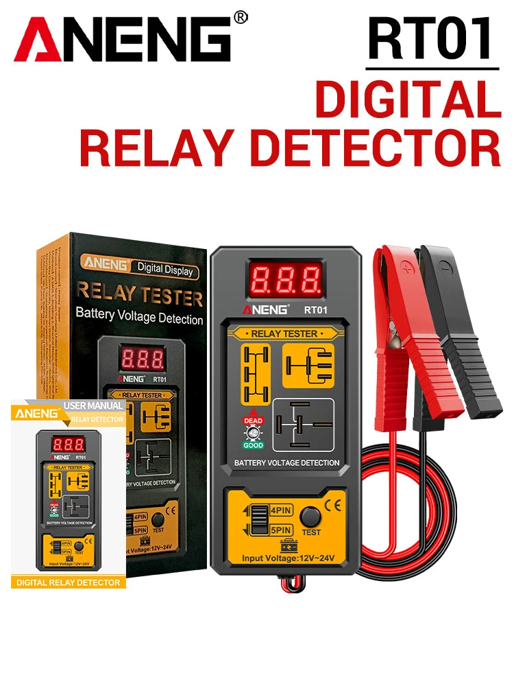 Universal Relay Detector LED Indicator Light 11-25V Car Relay Test Battery Checker 4/5 Foot Socket Analysis Diagnostic Tool ﻿