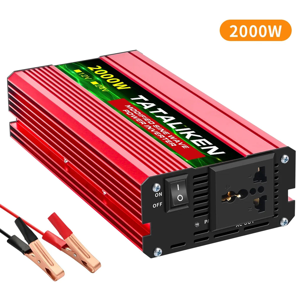 Modified Sine Wave  with voltage display 600W 1500W 2600W 3000W  power inverter  inverter 12v 220v