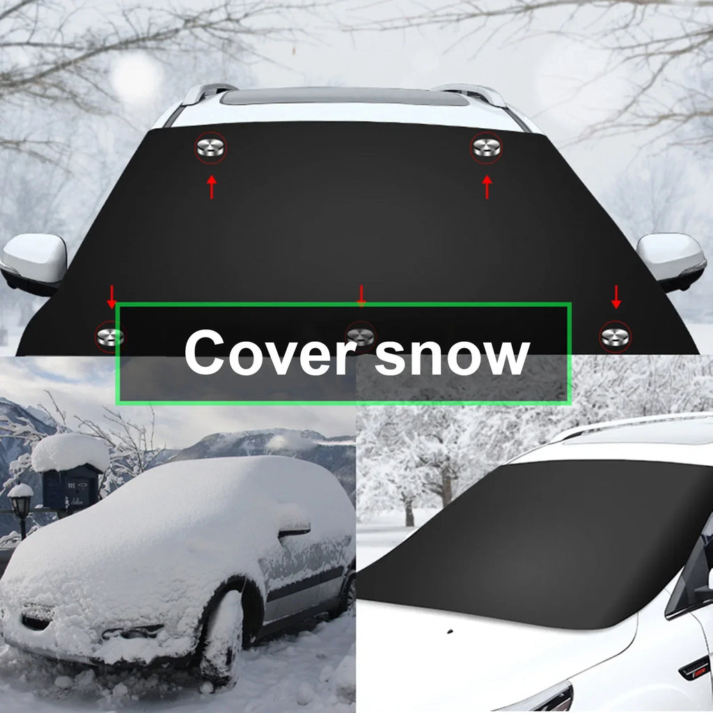 Car Snow Cover With Magnets Sunshade Cover Car Windshield Shade Waterproof Protector Cover For Winter Car Windscreen Cover