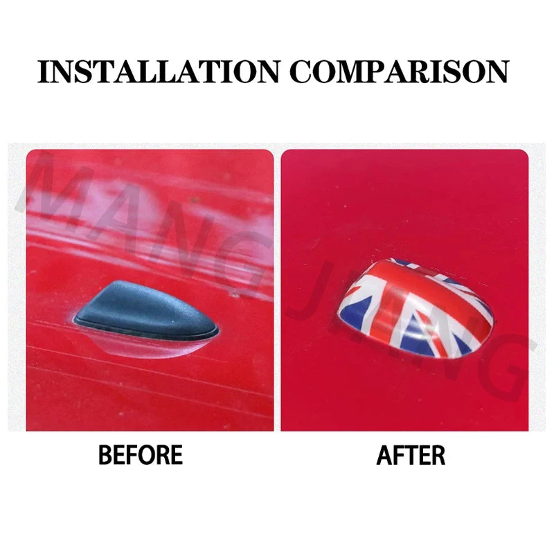 Car Wiper Water Spray Nozzle Covers Stickers Union Jack For Mini Cooper F54 F55 F56 F57 F60 Decorative Shell Car Accessories