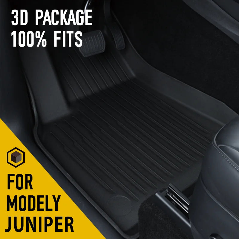 For Tesla New 2025+ Model Y Juniper TPE Anti-slip Floor Mat Waterproof Newest Upgraded Full Set Of  TPE Foot Mats Accessory