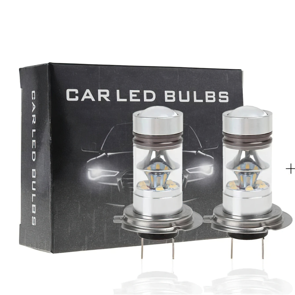 2PCs H4 H7 LED Car Fog Headlight DRL Bulbs Super Bright White Led Car Driving Fog Light Lamp Auto Fog Lamps Auto Accessories