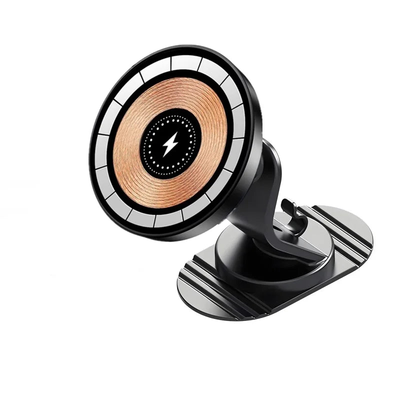 15W Car Magnetic Wireless Charger Holder 360 Rotation Metal Adjustable Angle in Car Stand For Iphone 15 14 13 12 Pro Max Samsung