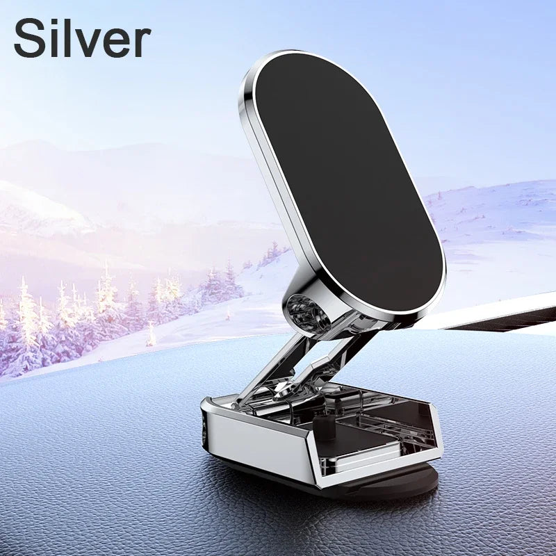 Universal Auto Magnetic Mobile Phone Holder Car Metal Creative Auto Folding Height 360°Adjustable Positioning Rotating Bracket
