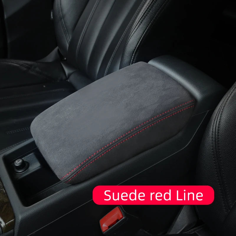 For Audi A4 B8 A5 2006-2012 2013 2014 2015 2016 Central Control Leather Armrest Box Protective Cover Car Interior Accessoires