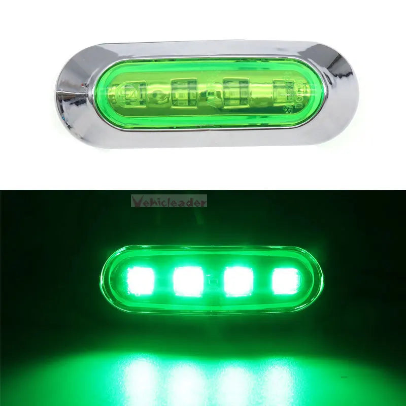 Waterproof 4 LED Side Mark Lamp Clearance indicator Light Car Truck Trailer Lorry 12V-24V light Red/White/Amber/Blue/Green