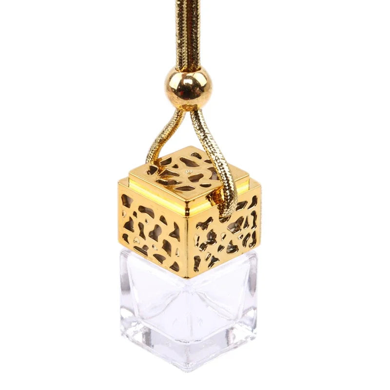 Air Freshener Ornament Perfume Bottle Pendant Essential Oils Auto Car Perfume Bottle Hanging Glass Bottle Car-styling