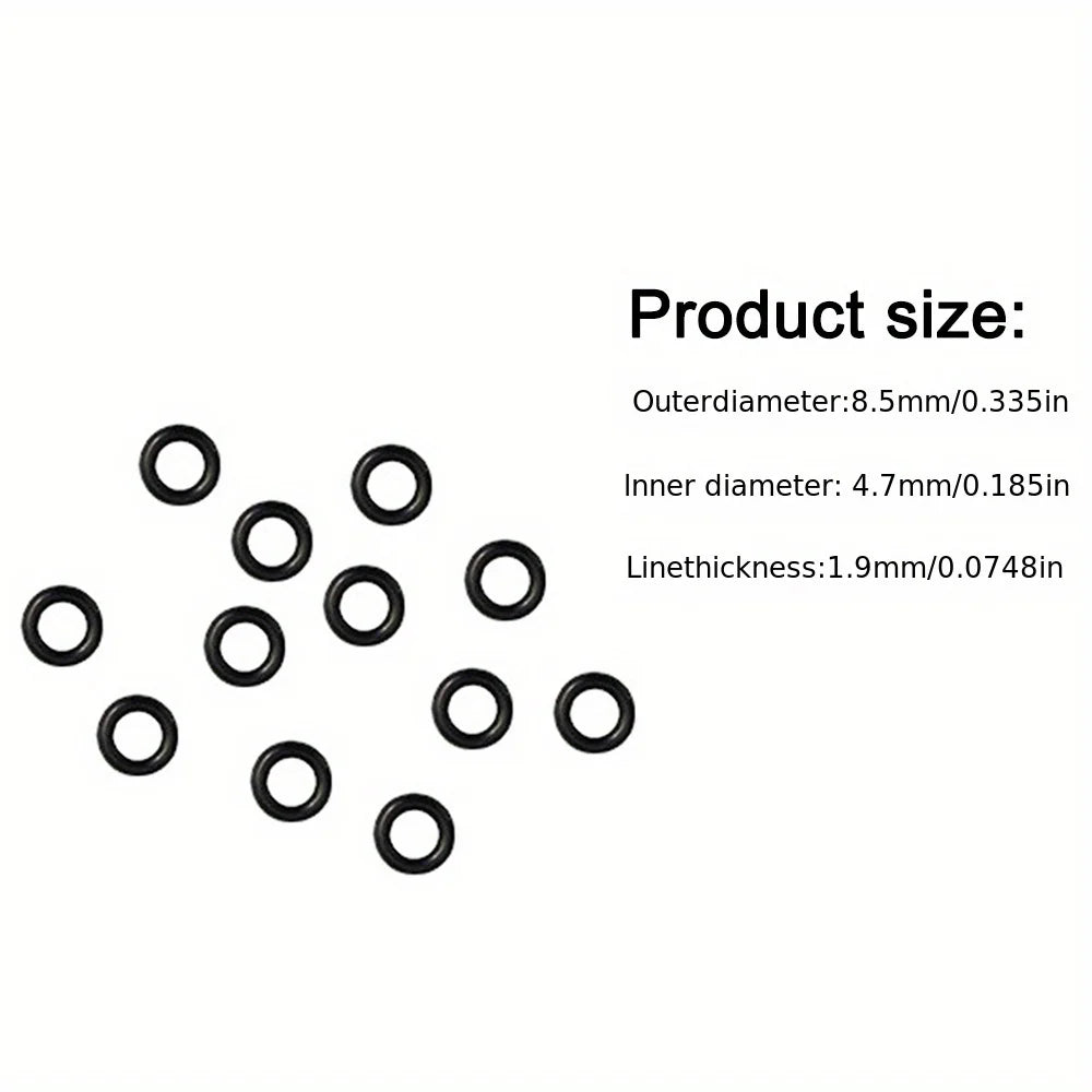 100-10pcs High Pressure Water Gun Cleaning Outlet O-ring Silicone Ring Black Car Wash Machine Car Beauty Water Gun Rubber ring