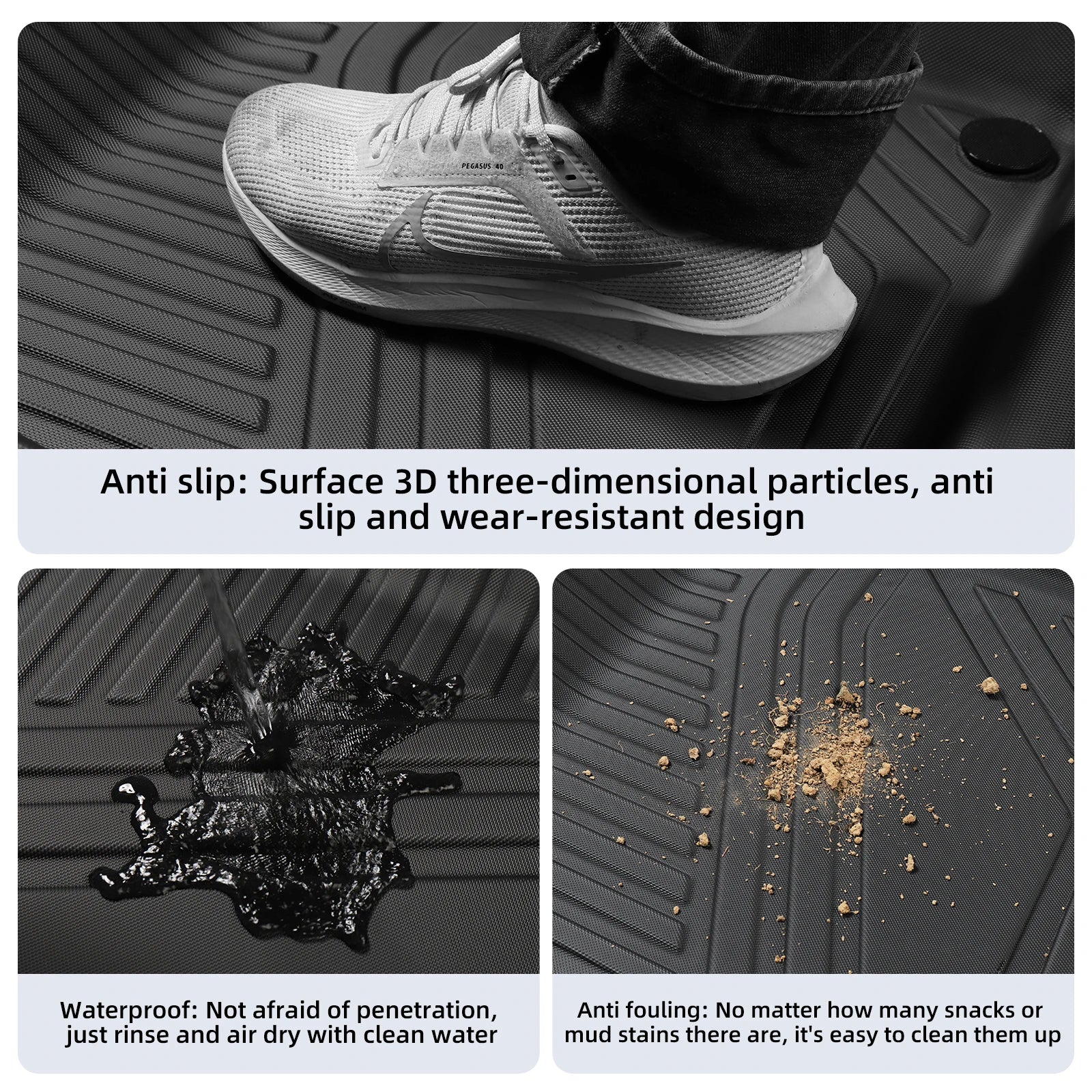 for Chevy/Chevrolet Trax 2024 2025 2026 Car Floor Mats Cargo Liner Trunk/Backrest Mat TPE 3D Left Rudder