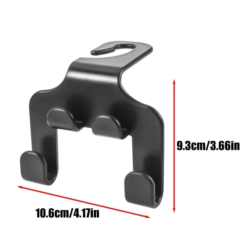 Car Seat Headrest Hook Hanger Black Storage Organizer Universal for Umbrella Purse Coat Fit Universal Vehicle Car Holder Black
