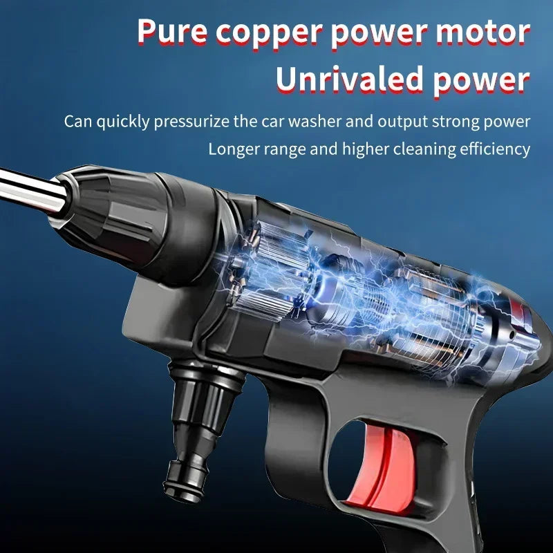 60BAR Wireless High Pressure Car Wash Water Gun Car Washer Self Priming Sustain 300W For Auto Home Garden Cleaning Car Washing