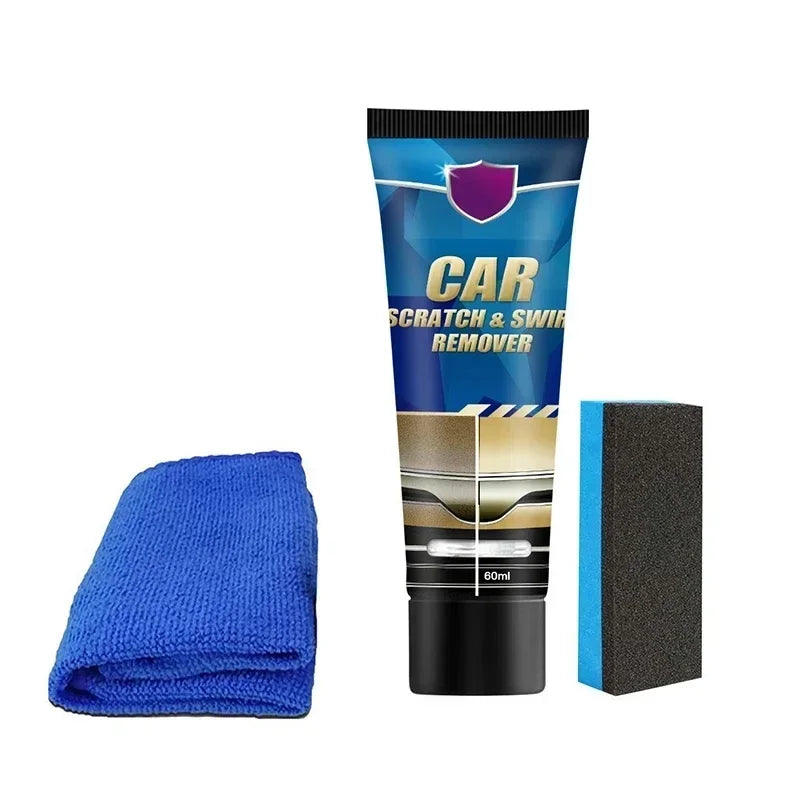 60/120ml Car Repair Paint Paste Scratch Remover Kit with Sponge and Towel Scratch Coating Polishing Wax Auto Scratches Repairing